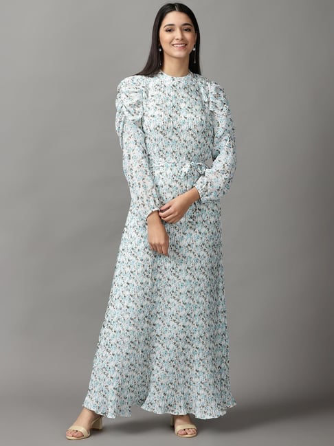 Buy SHOWOFF White Printed Maxi Dress for Women Online @ Tata CLiQ