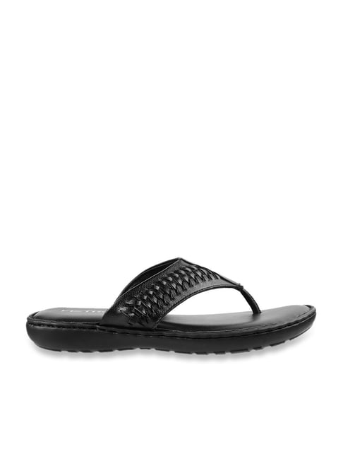 Metro Men's Black Thong Sandals-picture-15