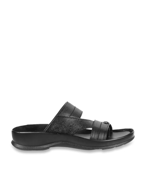 Metro Men's Black Toe Ring Sandals