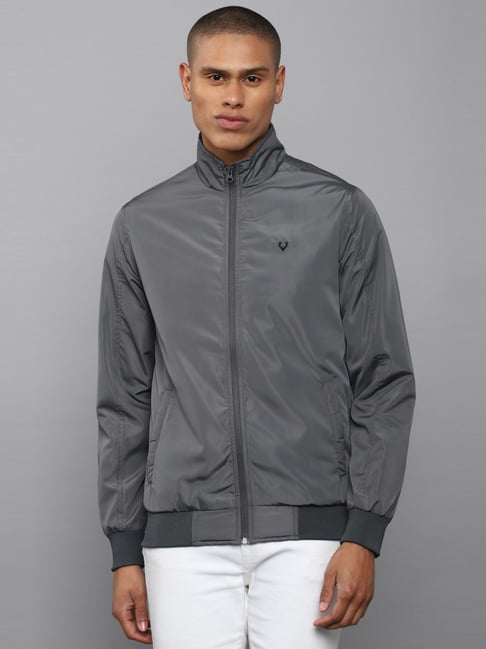 Buy Men Grey Solid Full Sleeves Casual Jacket Online - 800314 | Allen Solly