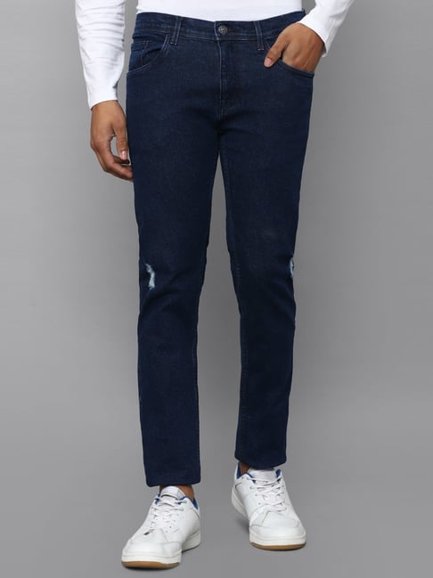 allen solly Men Navy Skinny Fit Dark Wash Jeans-picture-39