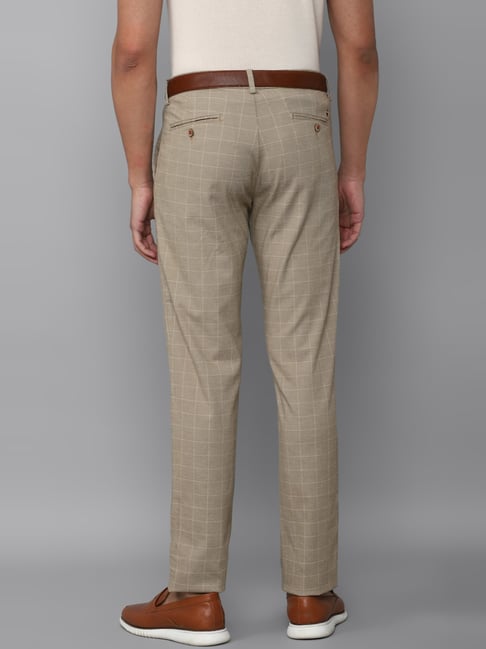 Buy Louis Philippe Beige Trousers at