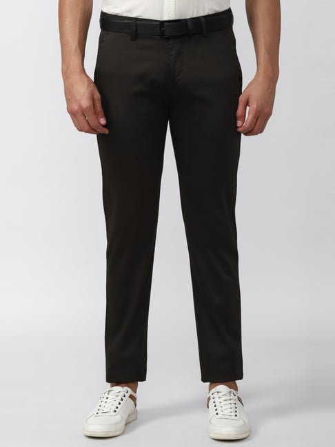 Buy Peter England Men Solid Regular Fit Formal Trouser  Black Online at  Low Prices in India  Paytmmallcom