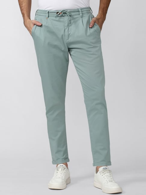 Buy Men Blue Check Carrot Fit Formal Trousers Online  581780  Peter  England