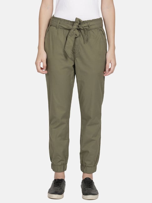 Levi's Olive Relaxed Fit Mid Rise Joggers