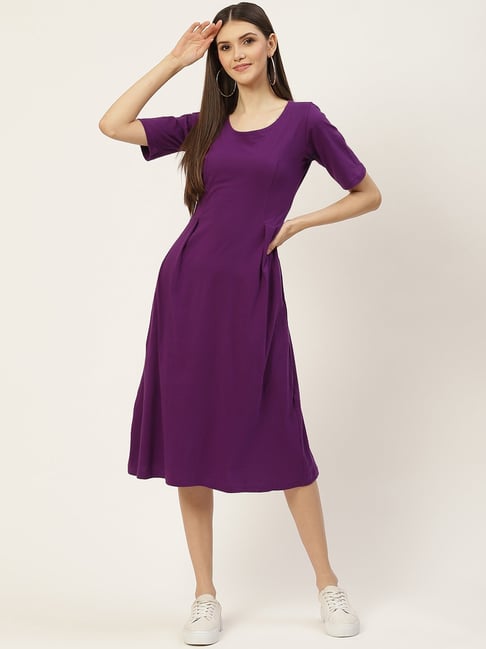 BRINNS Purple Midi Dress Price in India