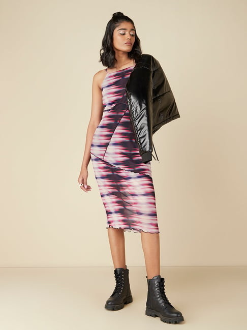 Nuon by Westside Multicolour Stripe Print Dress Price in India