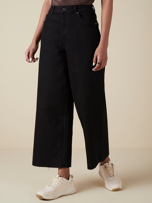 Nuon by Westside Black Wide Leg Jeans