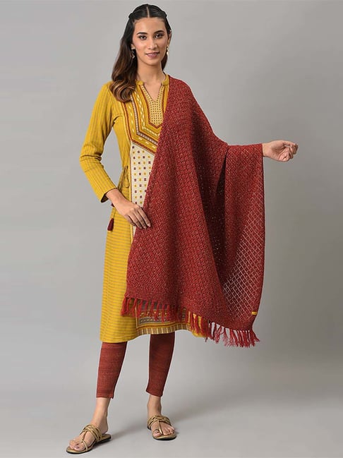 Aurelia Red Crochet Shawl