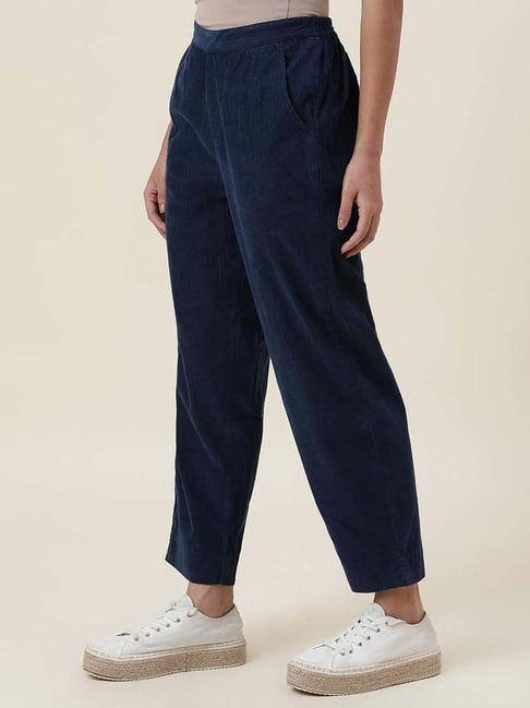 Fabindia Navy Cotton Mid Rise Pants-picture-37