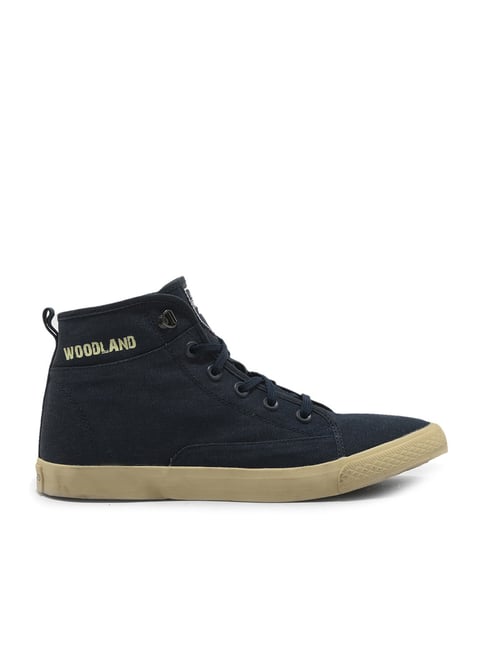 Woodland Men's Navy Ankle High Sneakers-image-48