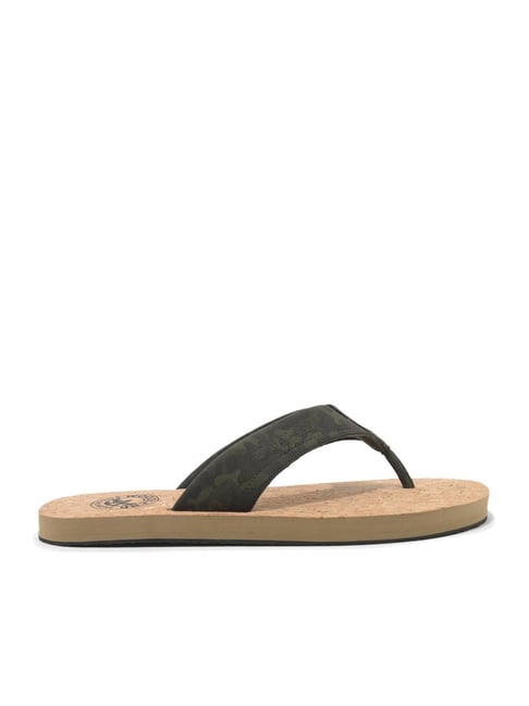 Woodland Men's Green Thong Sandals