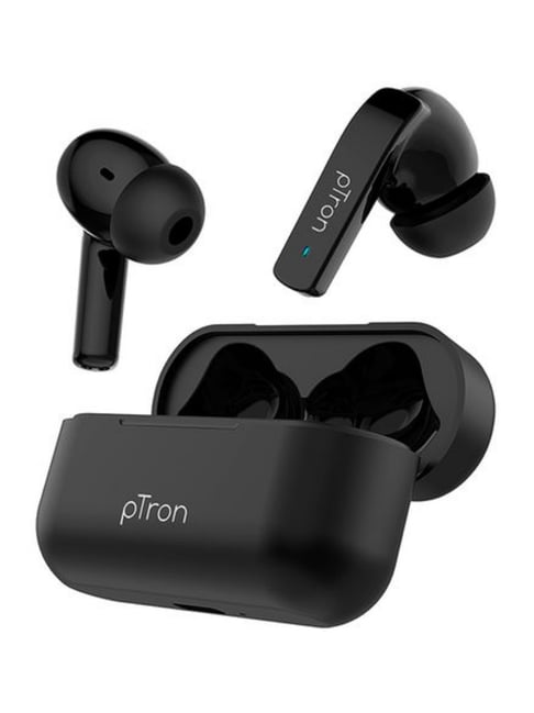 PTron Basspods 992 Active Noise Cancelling ANC Bluetooth 5.0 Wireless Earbuds Black