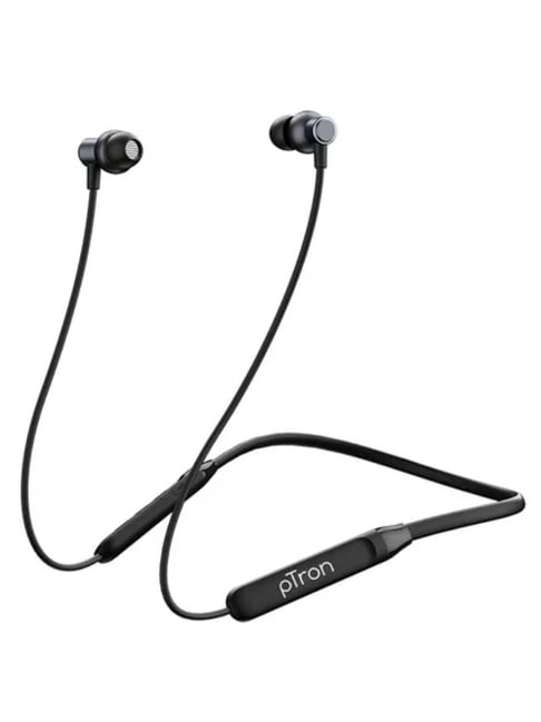 PTron Tangent Evo with 14 Hours Playback Bluetooth 5.0 Wireless Neckband (Black)