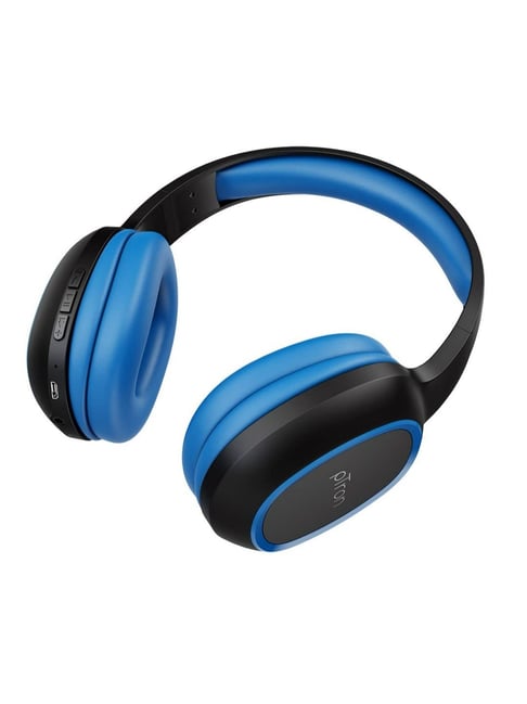 PTron Studio Over-Ear Bluetooth 5.0 Wireless Headphones with Mic, Fast Charging & Aux Port (Blue)