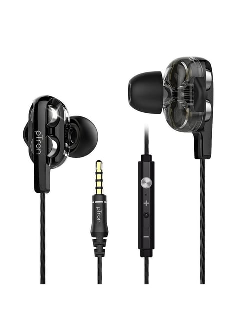 PTron Boom Ultima V2 In-Ear Gaming Wired Earphones with Mic, 3.5 mm Audio Jack (Black)