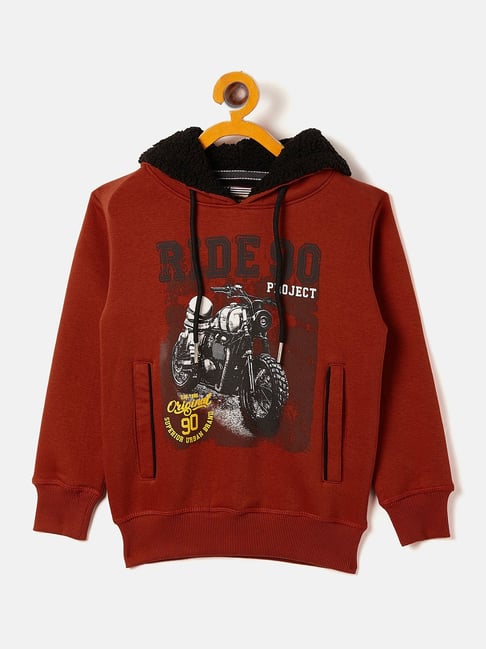 Duke Kids Rust Printed Full Sleeves Sweatshirt-picture-28