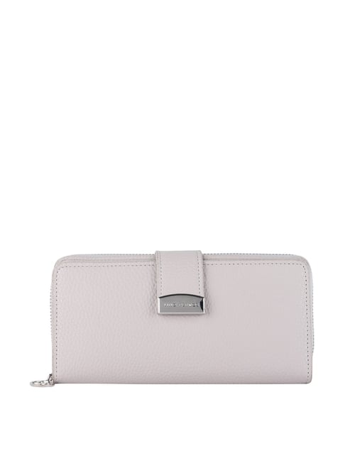 Lino Perros Grey Solid Bi-Fold Wallet for Women