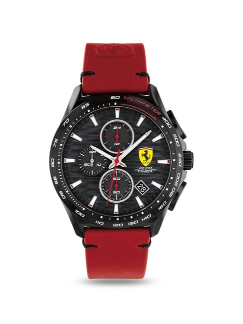 Buy Scuderia Ferrari Pilota Evo Analogue Black Round Dial Men's Watch  (0830738) Online