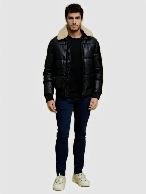 Buy celio Black Regular Fit Quilted Jacket for Men s Online Tata CLiQ