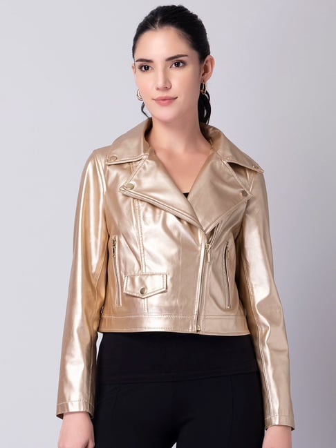 Rose gold deals biker jacket