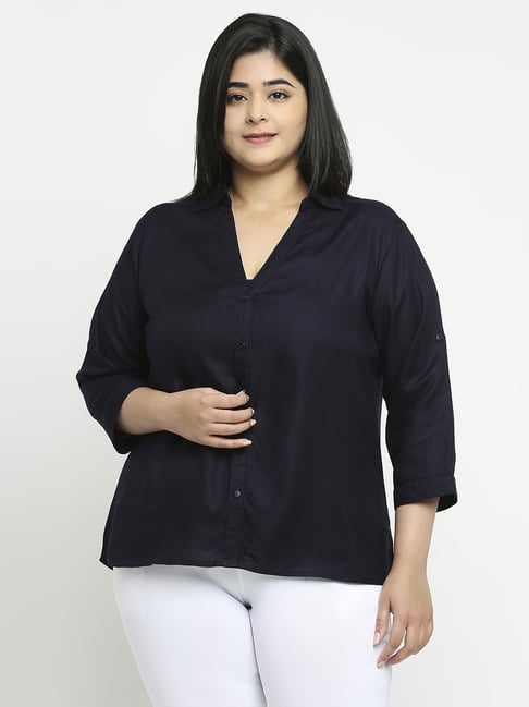 Style Quotient Navy Regular Fit Shirt-picture-24