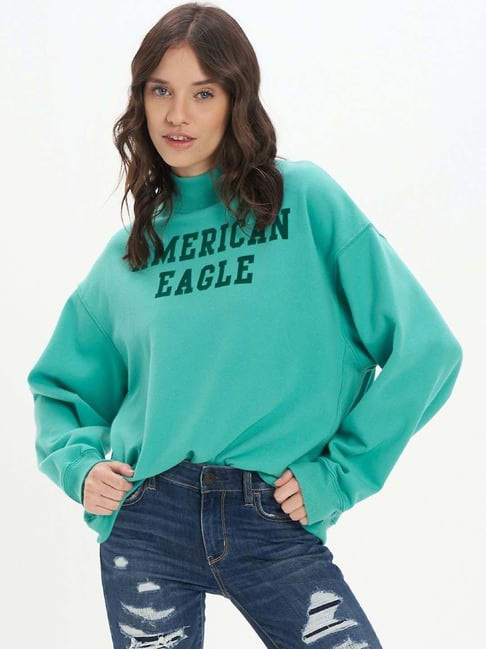 American eagle shop green sweatshirt