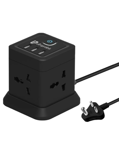 UltraProlink Qube Desktop Surge Protector with QC3.0 & 20W Power Delivery Port (Black)