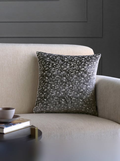 GM Sky Velvets Textured Black Cushion Cover-picture-16