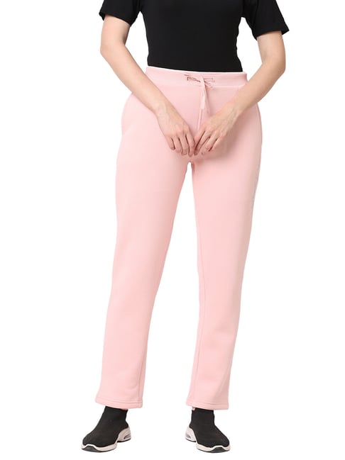 Sweet Dreams Pink Regular Fit Mid Rise Trackpants