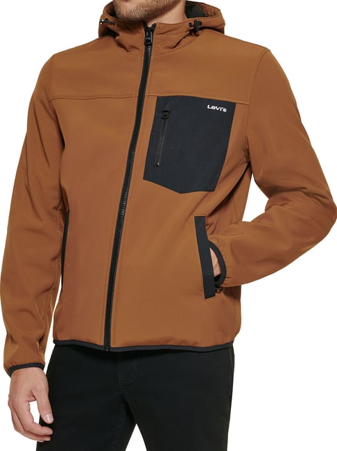 Buy Levi's Brown Regular Fit Hooded Jacket for Men Online Tata CLiQ