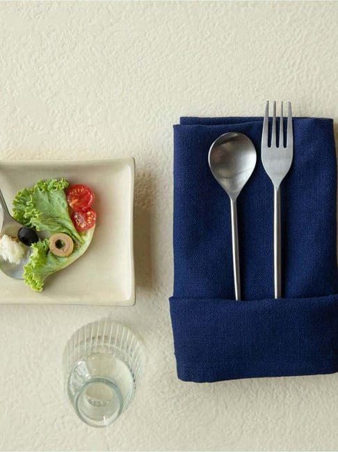 Ellementry Sapphire Navy Cotton Napkin - Set of 6