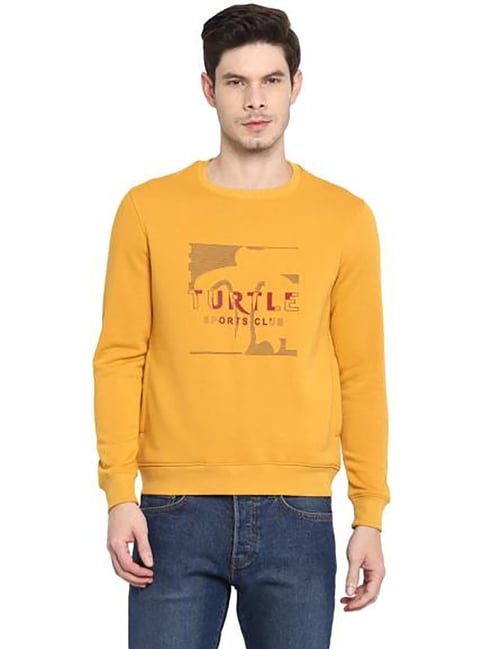 Turtle Yellow Regular Fit Printed Sweatshirt-picture-22