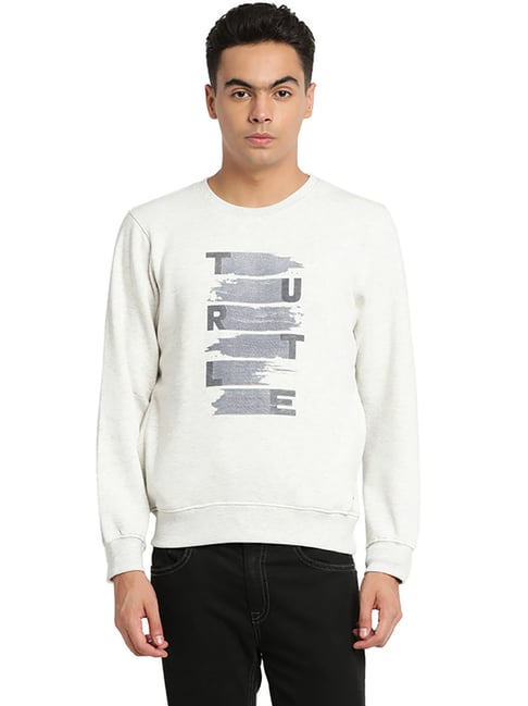 Turtle Off White Regular Fit Printed Sweatshirt-picture-11