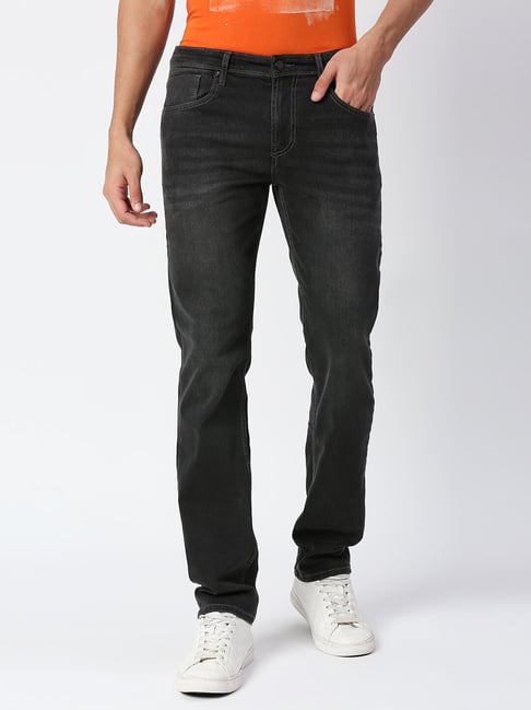 Pepe Jeans Black Lightly Washed Slim Fit Jeans