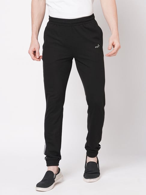 Black slim discount fit joggers mens