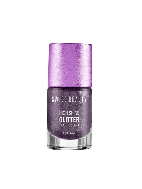 Buy SWISS BEAUTY High Shine Glitter Nail Polish 02 - 12 ml Online On Tata  CLiQ Palette