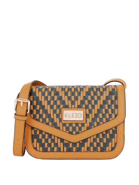 Buy KLEIO Mustard Textured Small Sling Handbag Online At Best Price Tata CLiQ