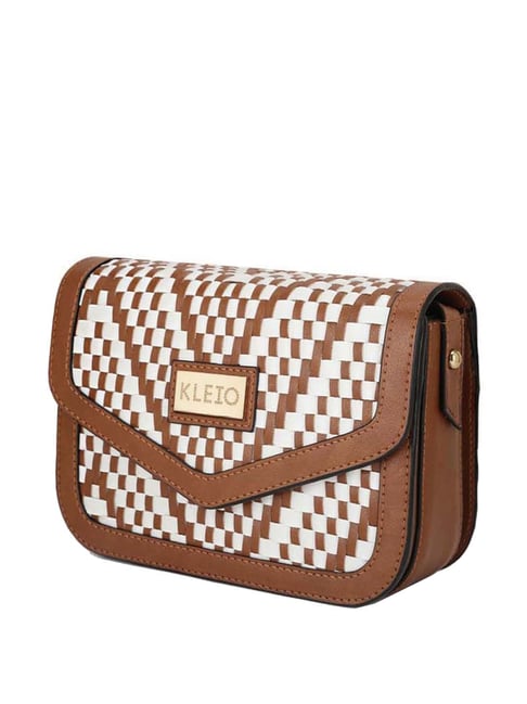 Buy KLEIO Tan Textured Small Satchel Handbag Online At Best Price