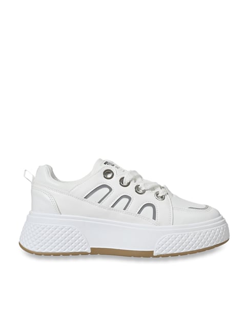 Jove Women's White Casual Sneakers