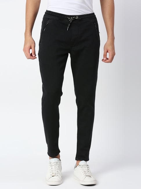 Pepe Jeans Black Regular Fit Jogger Pants