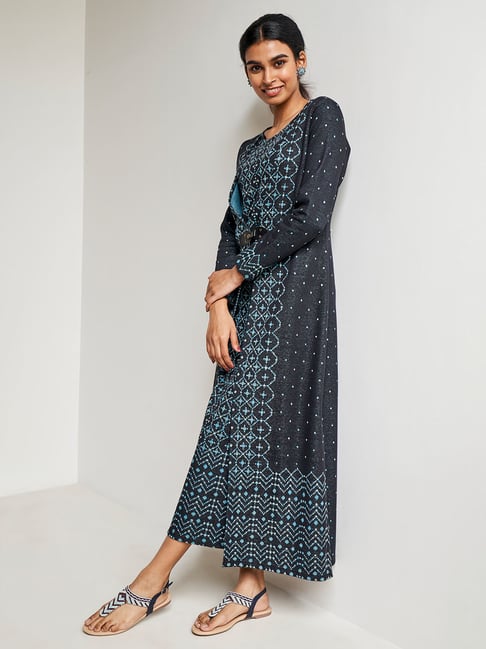 Global desi black maxi dress Clearance