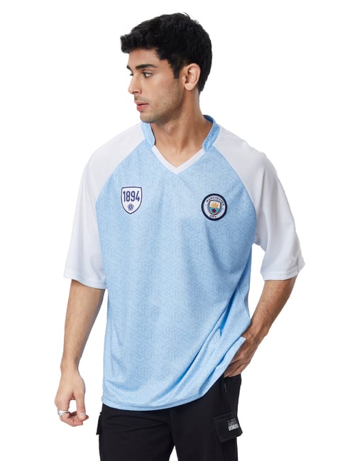 The Souled Store Blue Manchester City: Haaland Oversized T-Shirt