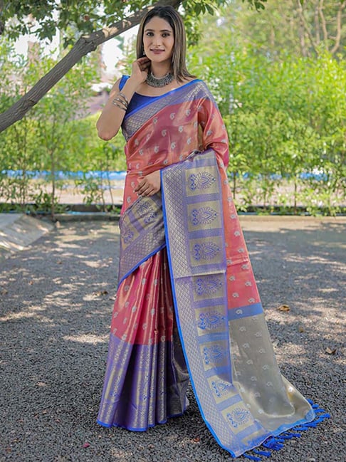 Flattering Peach Color Designer Silk Saree Collection – TheDesignerSaree