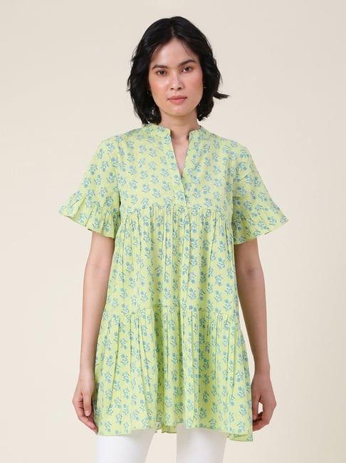 Fabindia Green Printed Tunic