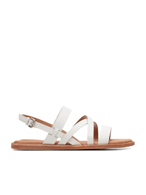 Clarks Women s White Back Strap Sandals