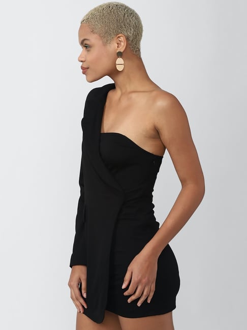 Forever 21 black wrap dress hotsell