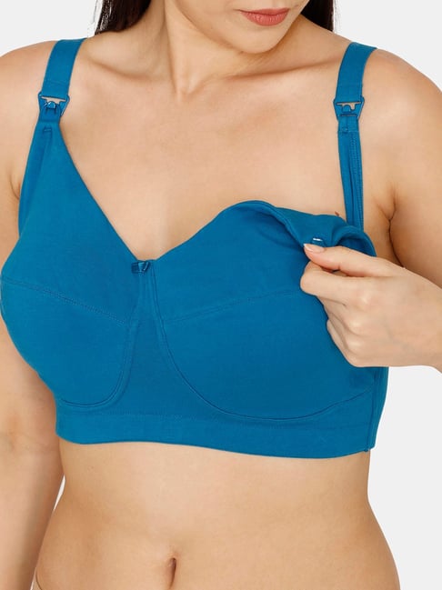 Buy Zivame Blue Full Coverage Maternity Bra for Women's Online