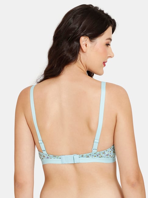 Buy Rosaline by Zivame Sky Blue Printed Half Coverage T-Shirt Bra for  Women's Online @ Tata CLiQ