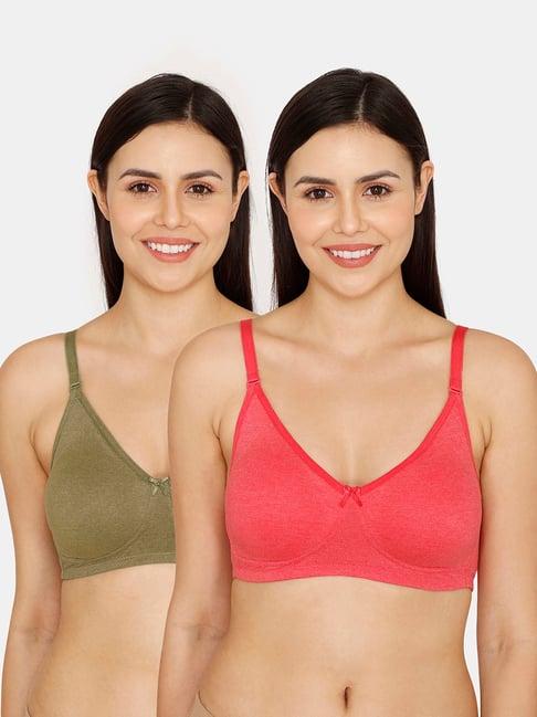 Zivame Girls Double Layered Non-Wired Full Coverage Bra (Pack Of 2